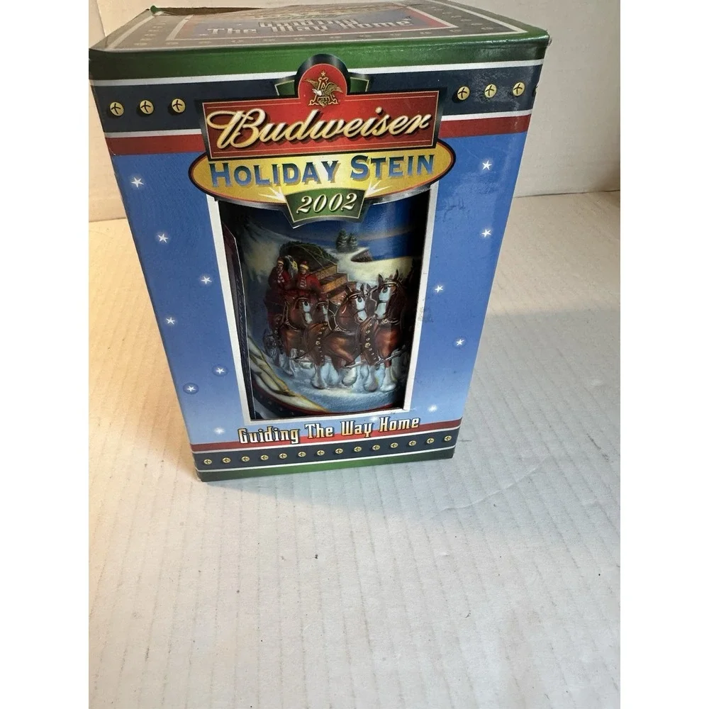 Budweiser Holiday Stein 2002 Guiding The Way Home CS529 w/ COA